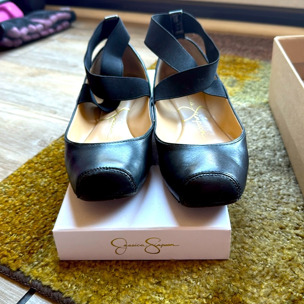 Jessica Simpson leather ballet flats